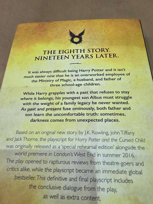 HARRY POTTER AND THE CURSED CHILD BY JK ROWLING NOVEL