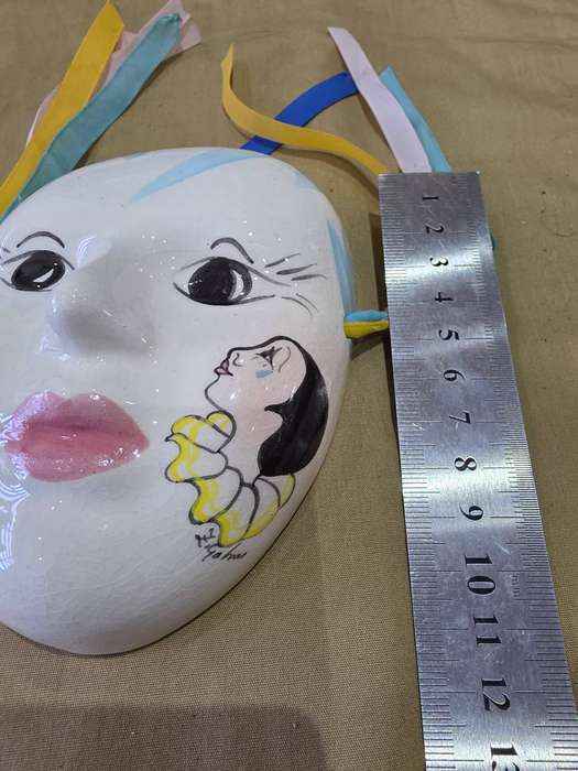 SET OF TWO VINTAGE PORCELAIN MASKS