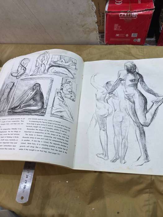 VINTAGE BOOK ON FIGRE DRAWING