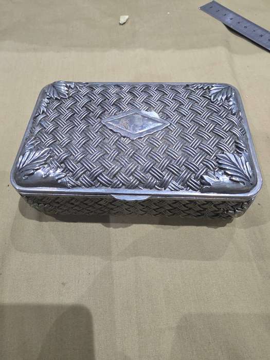 ANTIMONY METAL TRINKET BOX(6 X 12 X 5CM)