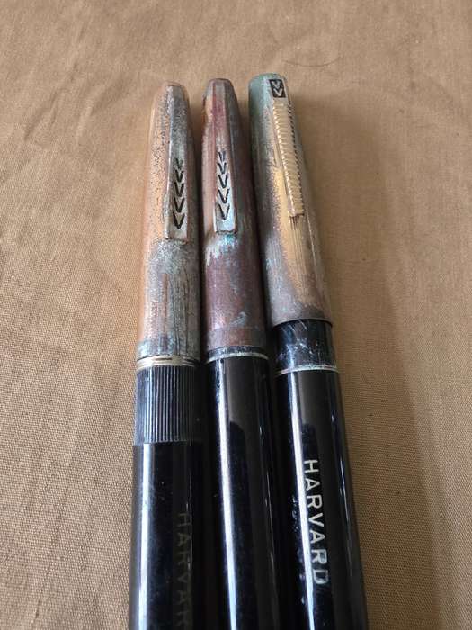 SET OF 3 VINTAGE HARVARD FOUNTAIN PENS