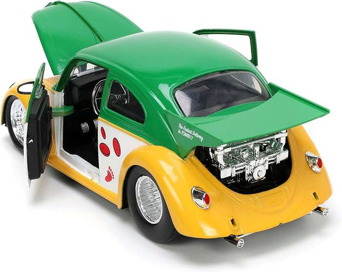 Jada 1:24 VW Beetle 1959 with Michelangelo Ninja Turtle