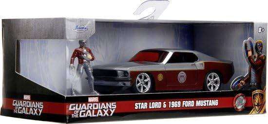 Jada 1:32 1969 Ford Mustang with Star Lord Figurine