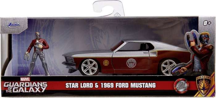 Jada 1:32 1969 Ford Mustang with Star Lord Figurine
