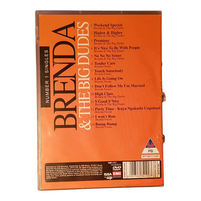 Brenda & The Big Dudes  Live Performances DVD Fair Condition South African Pop Icon