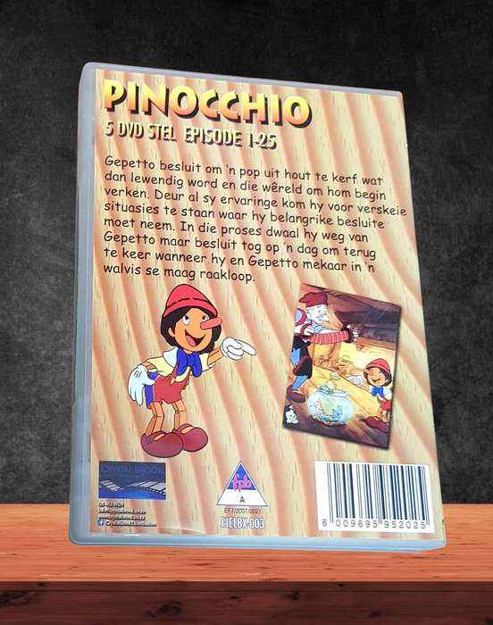 Pinocchio Afrikaans  5 x DVD Box Set  Reeks 125  Volledige Animasiereeks in Afrikaans