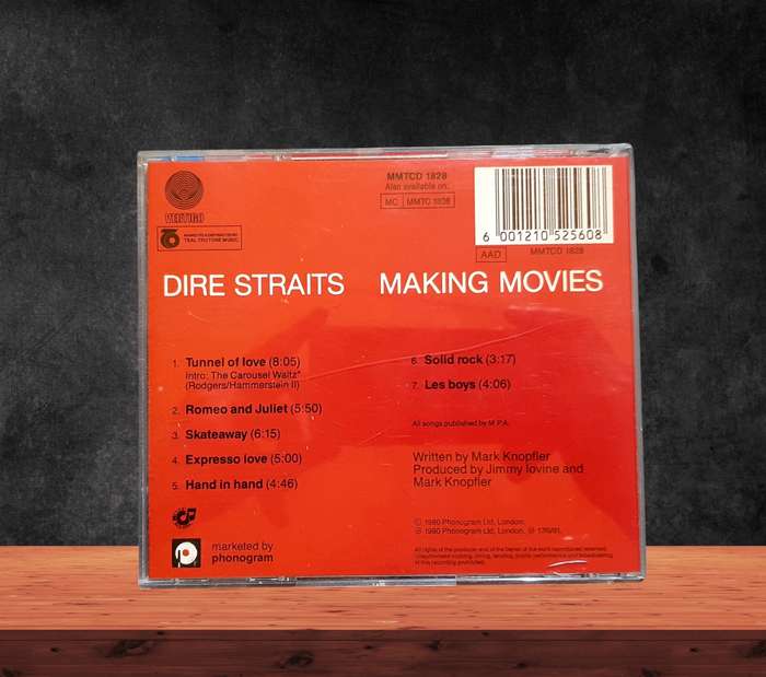 Dire Straits  Making Movies CD | Classic 1980 Rock Album | Includes Tunnel of Love