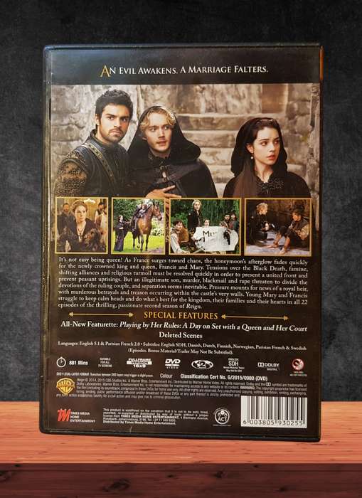 Reign Seasons 1 to 3 DVD Box Set Region 2 Preloved in Very Good Condition