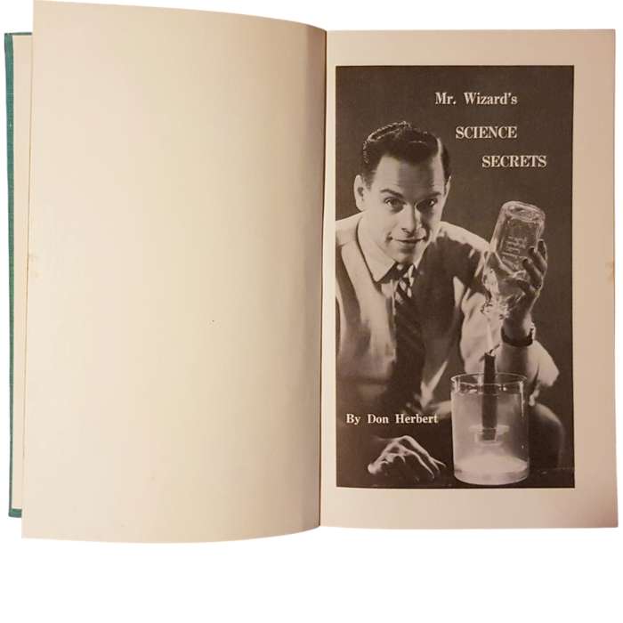 Mr. Wizard's Science Secrets by Don Herbert  Vintage 1950s Hardcover | Classic Science Experiments