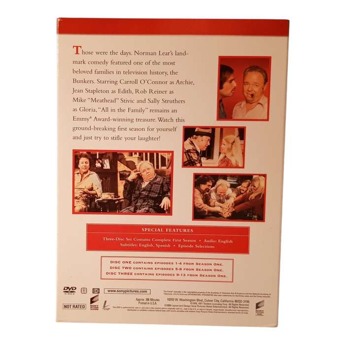 All In The Family  Season 1 & 2  DVD Box Sets  Region 1  Preloved  Very Good Condition