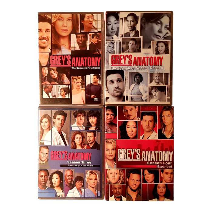 Greys Anatomy  Seasons 1 to 4 DVD Box Set Bundle 4 Boxsets Across 22 Discs Region 2
