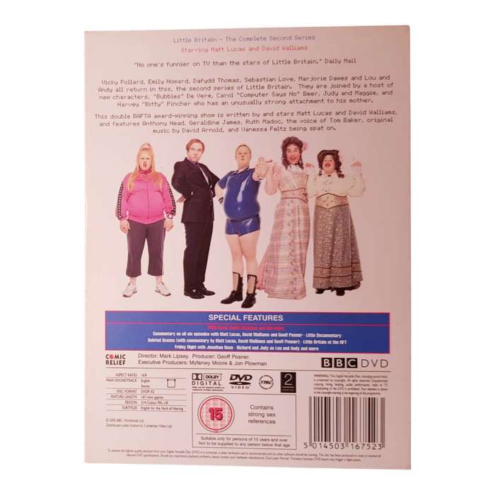 Little Britain  The Complete First & Second Series  DVD Region 2 Very Good Condition