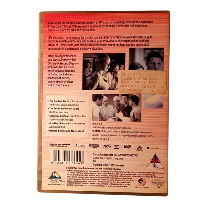 Greys Anatomy  Seasons 1 to 4 DVD Box Set Bundle 4 Boxsets Across 22 Discs Region 2