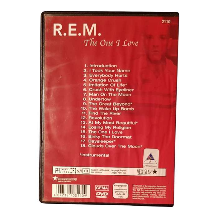 R.E.M.  The One I Love DVD Very Good Condition | Region 2 Iconic Alternative Rock Performance