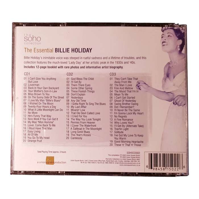 The Essential Billie Holiday  3CD Deluxe Edition | Very Good Condition | 60 Classic Jazz Tracks