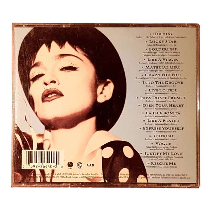 Madonna - The Immaculate Collection CD Album | Pop, "Like a Virgin", "Vogue", Good Condition