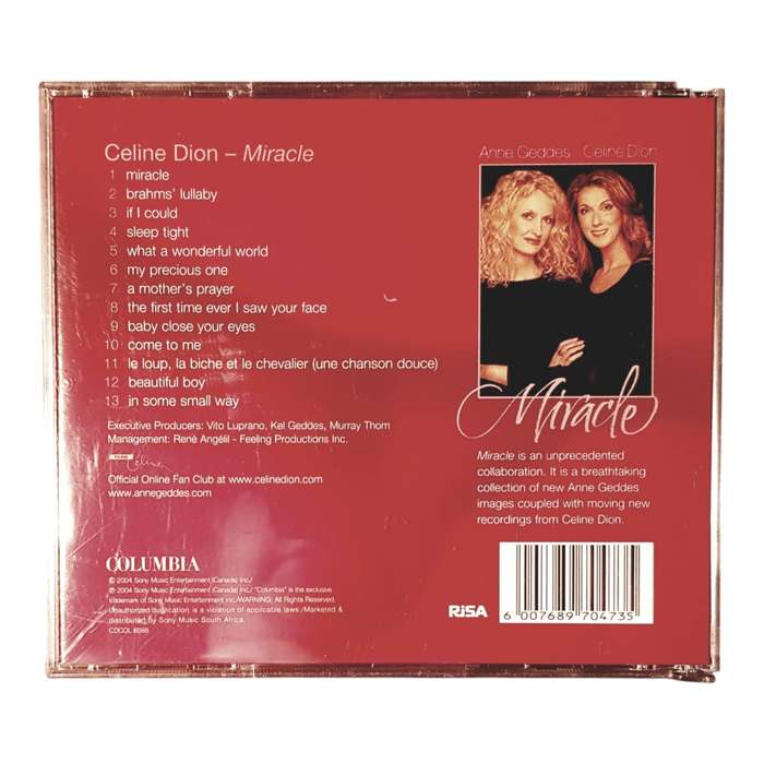 Céline Dion & Anne Geddes - Miracle CD Album | Pop Adult Contemporary | Good Condition