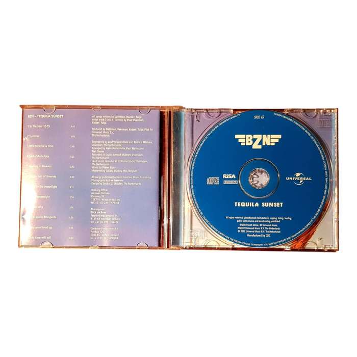 BZN - Tequila Sunrise CD Album | Pop Rock Music | Good Condition, South African Pressing