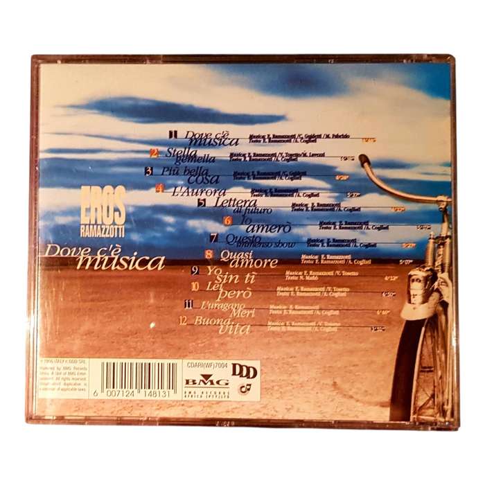 Eros Ramazzotti - Dove c'è musica CD Album | Italian Pop, Rock, "Più bella cosa", Very Good Conditio