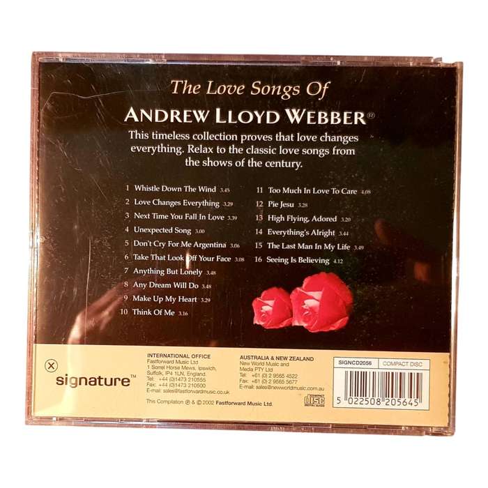 Andrew Lloyd Webber - The Love Songs CD Album | Very Good Condit