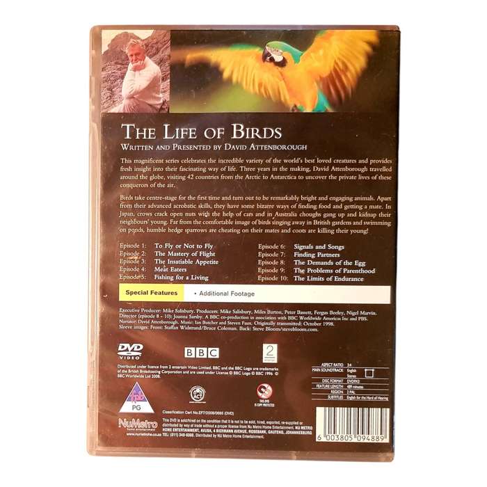The Life of Birds - A Natural History by David Attenborough - 3-Disc DVD Box Set