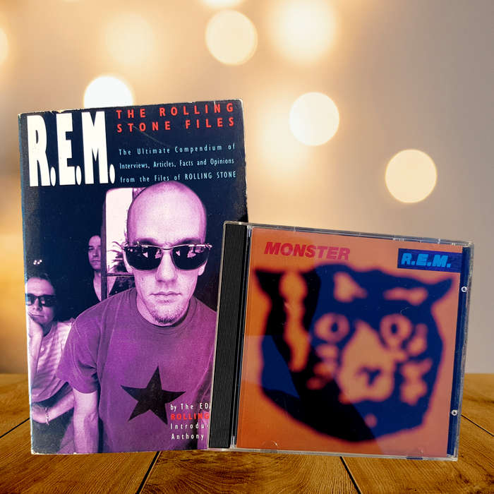 R.E.M. The Rolling Stone Files Book + Monster CD R.E.M Rock Music Collector's Set Good Condition