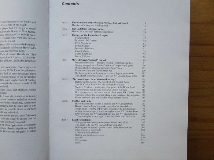 More Than a Game-History of the Western Province Cricket Board-1959-1991
