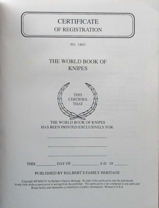 The World Book of Knipes