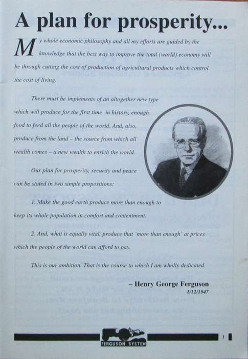 The Harry Fergusson Saga a Tribute to the Genius Behind a Little Grey Tractor and System That Took t
