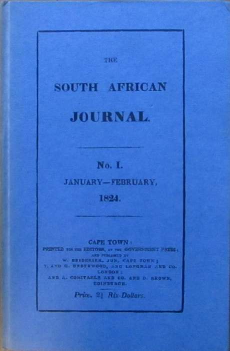 The South African Journal No 1 January-February 1824