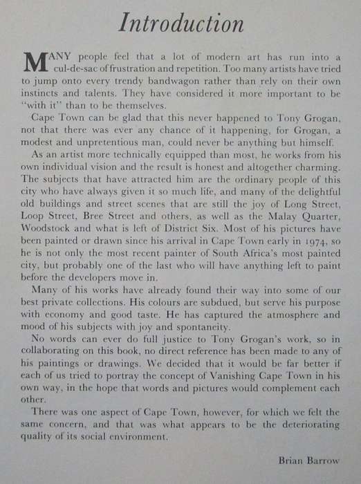 Tony Grogan's Vanishing Cape Town