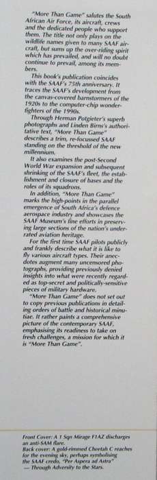 More than game: A salute to the South Africa Air Force