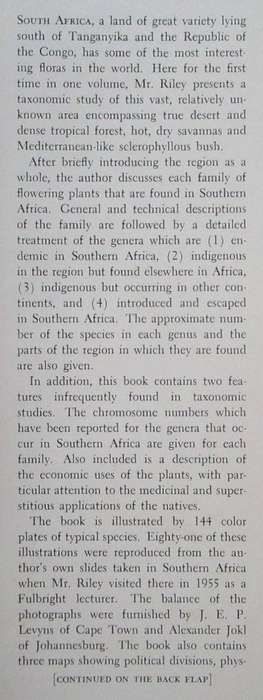 Families of Flowering Plants of Southern Africa