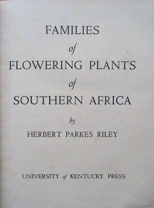 Families of Flowering Plants of Southern Africa