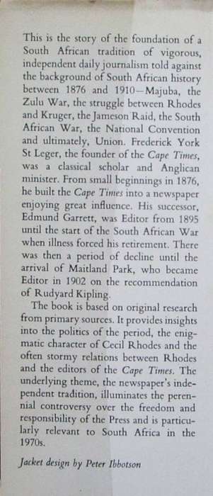 Some Beginnings the Cape Times 1876 - 1910
