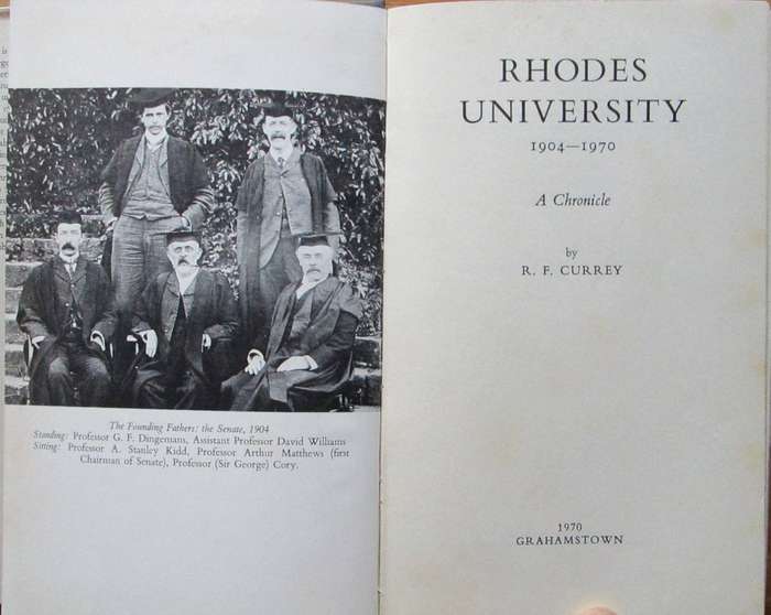 Rhodes University 1904-1970 a Chronicle
