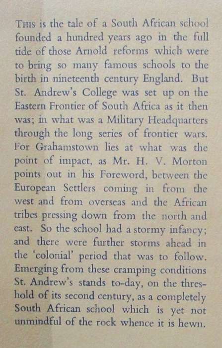 St.Andrew's College Grahamstown 1855 - 1955