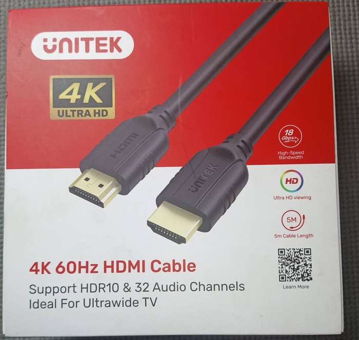 Unitek HDMI 2.0 4K 60Hz cable - 5m, C11079bk-5m