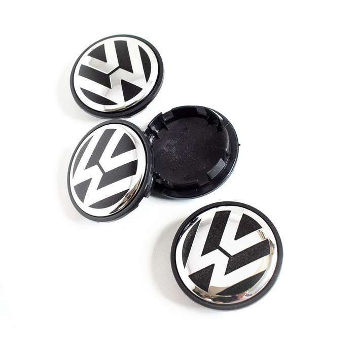 VW center caps 65mm - (NOT POLO SIZE)
