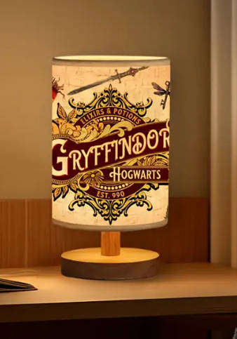 Harry Potter lamp featuring the iconic house emblem, elixirs & potions design