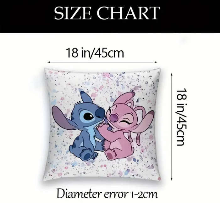 Disney Stitch & Angel Cushion Cover
