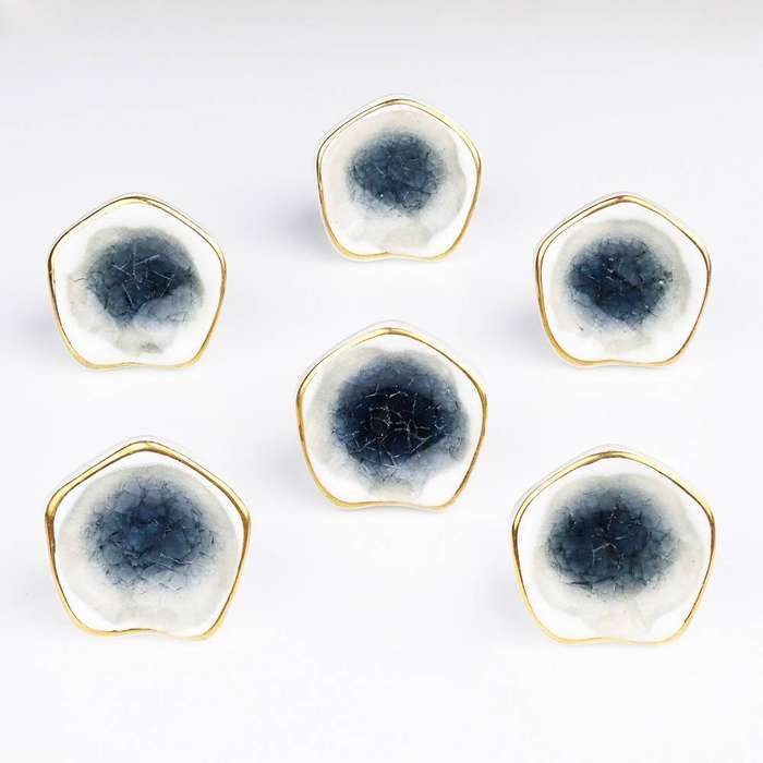 Grey Gold Ceramic Drawer Knob