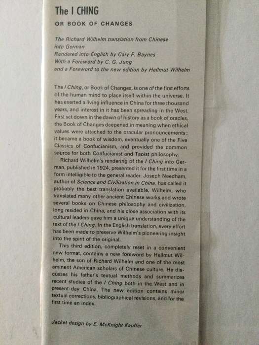 The I Ching, or Book of Changes, Wilhelm/Baynes, 1997