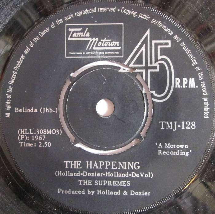 THE SUPREMES - ALL I KNOW ABOUT YOU / THE HAPPENING  (7 SINGLE/VINYL)