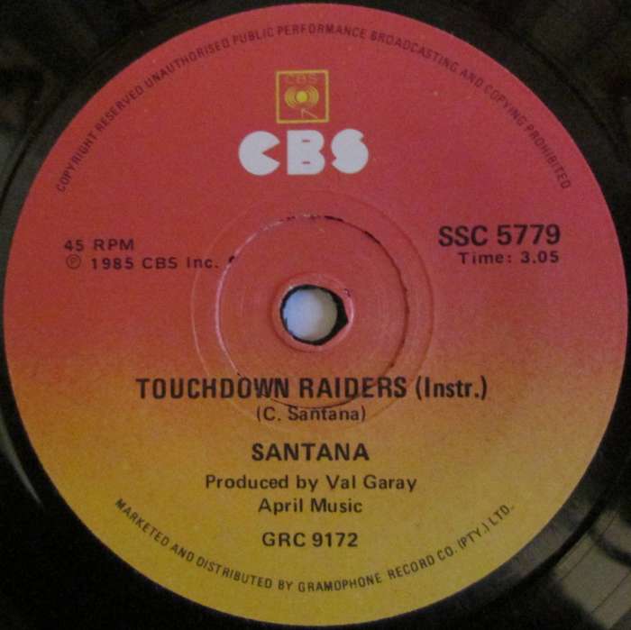 SANTANA - SAY IT AGAIN / TOUCHDOWN RAIDERS   (7 SINGLE/VINYL)