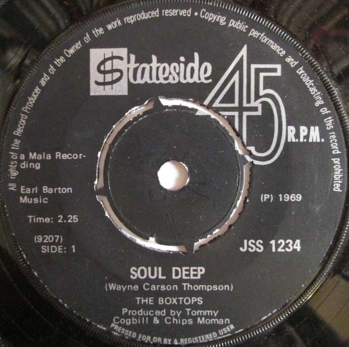 THE BOXTOPS - SOUL DEEP / (THE) HAPPY SONG  (7 SINGLE/VINYL)