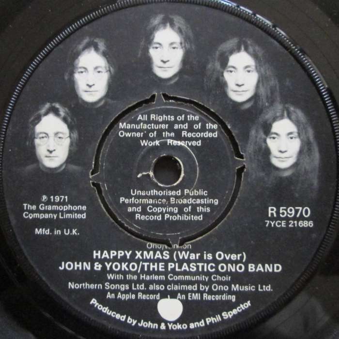 JOHN LENNON / YOKO ONO - HAPPY XMAS(WAR IS OVER) / LISTEN,THE SNOW IS FALLING ( (7 SINGLE/VINYL)
