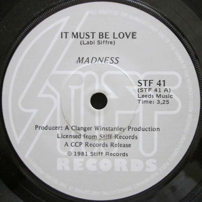 Madness - It Must Be Love / Shadow on the House (7" Single/Vinyl)