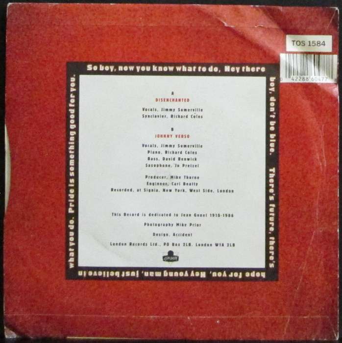 COMMUNARDS - DISENCHANTED / JOHNNY VERSO  (7 SINGLE/VINYL)