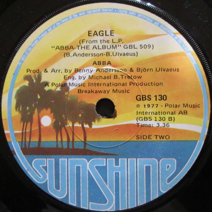 ABBA - EAGLE / THANK YOU FOR THE MUSIC   (7 SINGLE/VINYL)